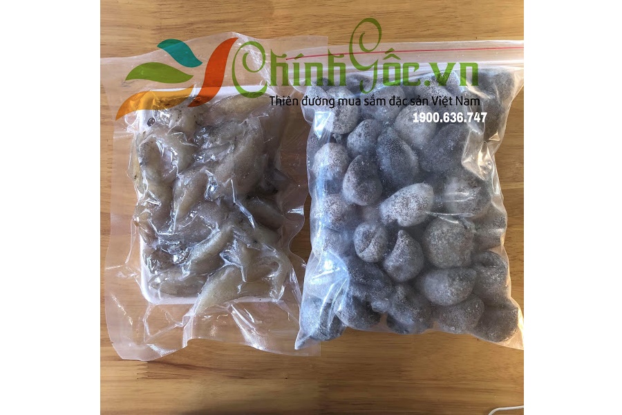 Hải sâm dừa khô và đã sơ chế